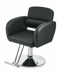 CO-Z Friseurstuhl Schwarz | Klassischer Friseurstuhl mit 360° Drehbarkeit und hydraulischer Anpassung