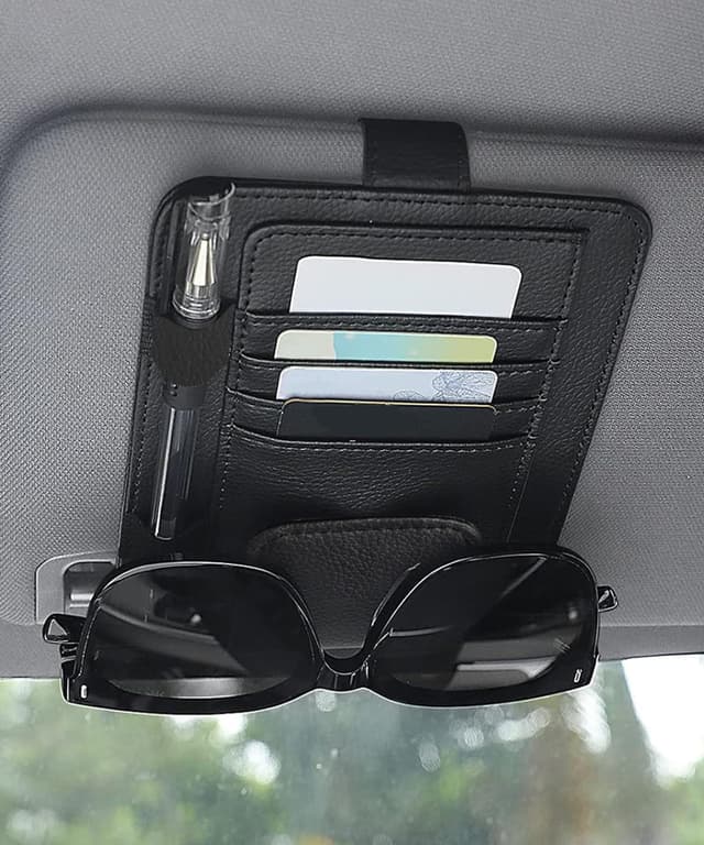 🌞 Flaconi Auto Sonnenblende Organizer aus Leder 🚗