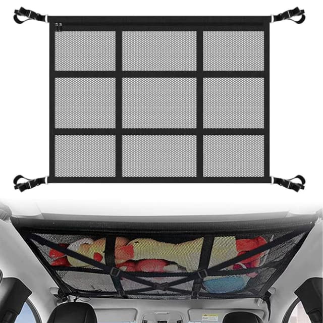 🚗 Doppelschicht Gepäcknetz Auto, 80×52cm 🛍️ Auto Gepäcknetz 🚘 Autodecke Dach Aufbewahrung Netz