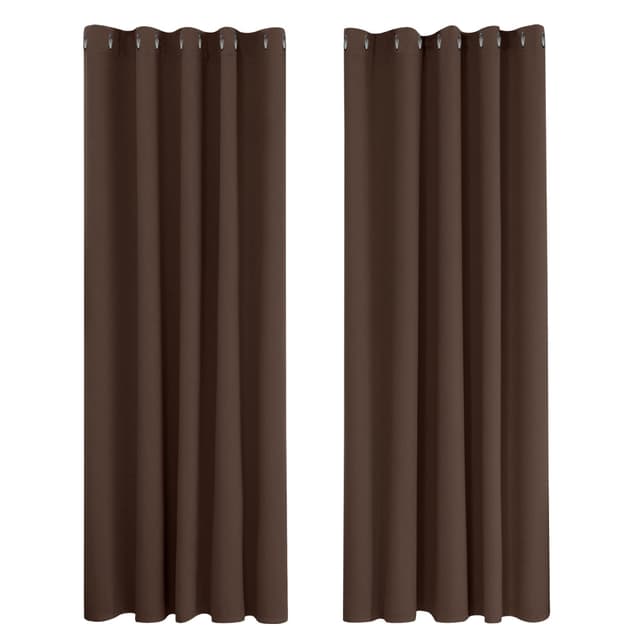 Deconovo Blickdichte Gardinen 2er Set, Braun, 229x168 cm 🌙🏡