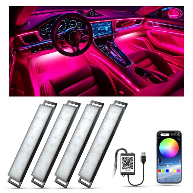 YiLaie Auto Innenbeleuchtung LED mit APP Steuerung und 16 Millionen Farben 🚗💡🎶