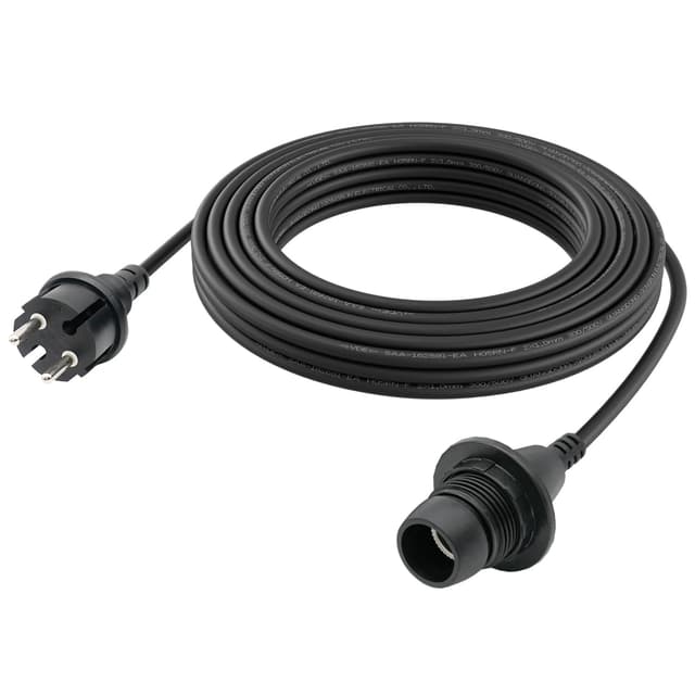 FIRMERST Wasserdichte Lampenfassung E14 mit Kabel Outdoor 10m IP44 10 M Schwarz 🌧️☀️💡