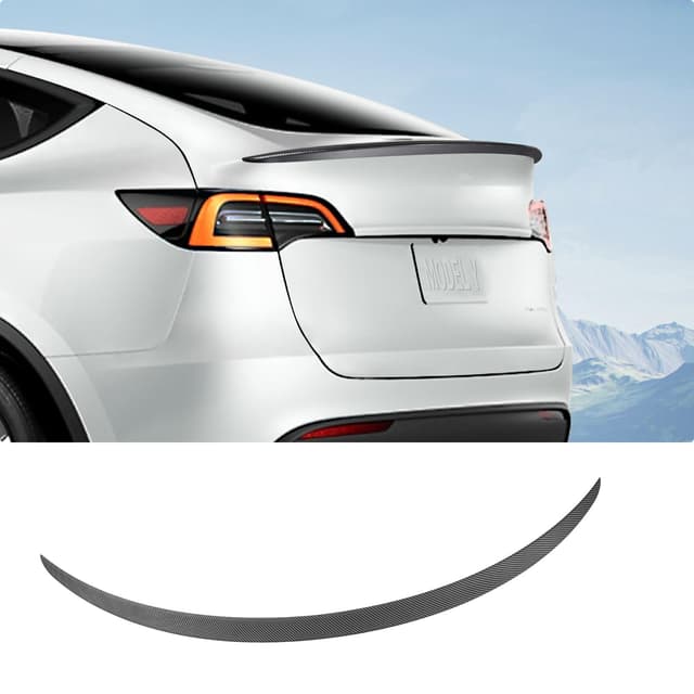 BASENOR Tesla Modell Y Spoiler 🚗 Kohlefaser Custom Fit 2020-2024 | Angebot