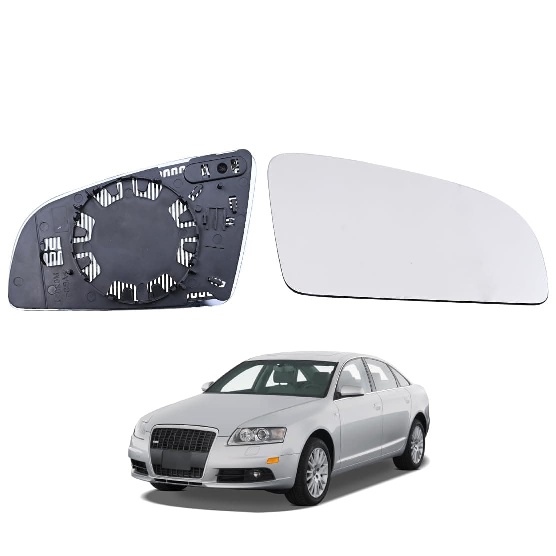 Heizbares Spiegelglas Ersatz für Audi A6 2005-2008 🔥