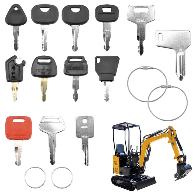 🔑🏗️ HENGBIRD 13 Stück Zündschlüssel Set für Baumaschinen 🏗️🔑