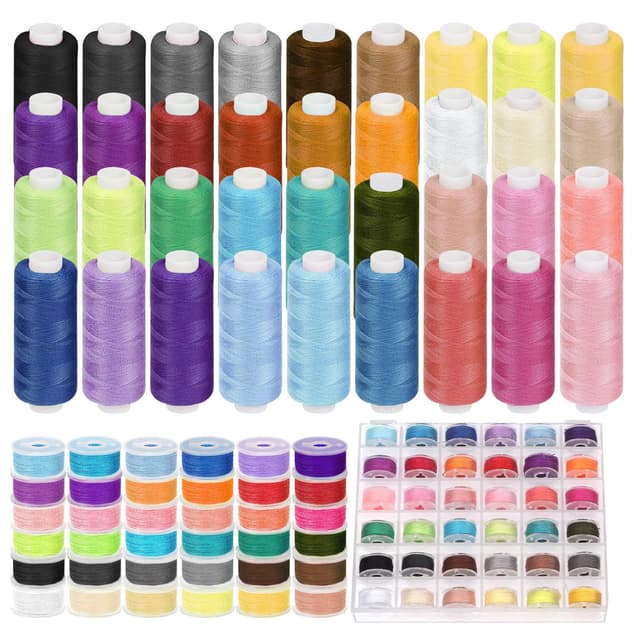 🧵 Tanstic 72Pcs Nähset, 36 Farben Polyester Nähfäden 400 Yards pro Spule