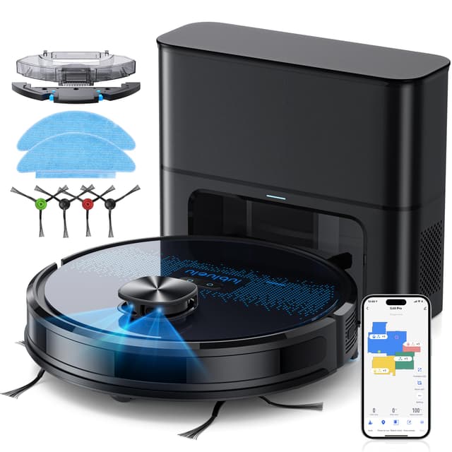Lubluelu Saugroboter mit Absaugstation 3-in-1, 4000Pa Staubsauger Roboter mit Wischfunktion