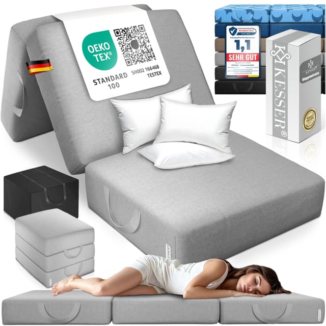 KESSER® Klappmatratze 90 x 200 x 15 cm Gästematratze 3-Fach faltbar 🛏️