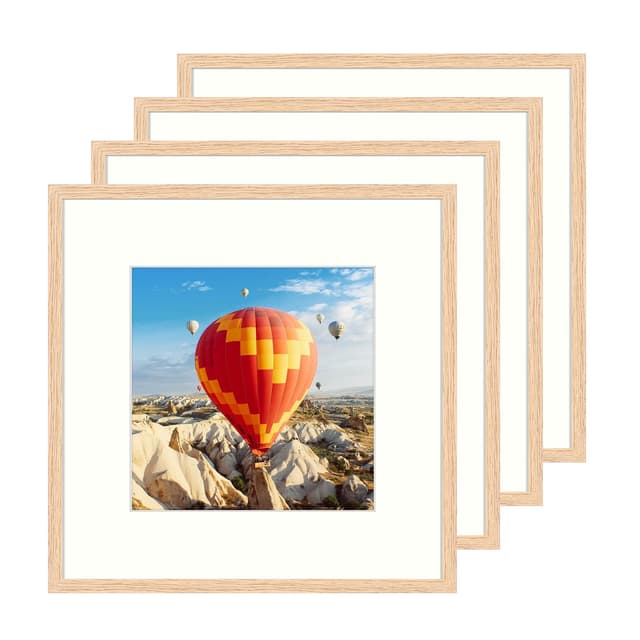 ATOBART 12x12 Eiche Massives Holz Bilderrahmen 30x30 cm, 4er Satz 🖼️