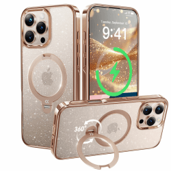 CASEKOO Glitzer Titan Wüstensand iPhone 16 Pro Hülle mit MagSafe - Glitzer Gold 6,3''