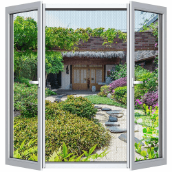 Fliegengitter Fenster 2-er Set 250 * 150cm | Insektenschutz | 🏡 Einfach zu installieren | 🦟 Moskitonetz | 2 Stück Schwarz