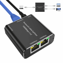 YOUTINGHDAV LAN Splitter 1 auf 2, 1000Mbps RJ45 Netzwerk Switch 2 Port Ethernet Splitter 🌐🔌