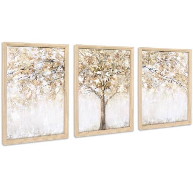 Funkelnder Baum Leinwand Bilder Set - Dekoration für Wohnzimmer & Schlafzimmer 🌳🖼️