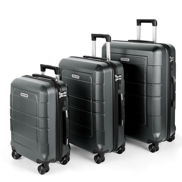 🧳 TANTOMI Kofferset 3 Teilig Hartschale aus ABS+PC – Reisekoffer Set mit 4 Drehbaren Rollen (360°) 🧳