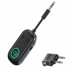 🎧 Bluetooth 5.3 Adapter Transmitter: 2-in-1 Sender-Empfänger für TV, Handy, Kopfhörer, Auto & Tablets Black-B