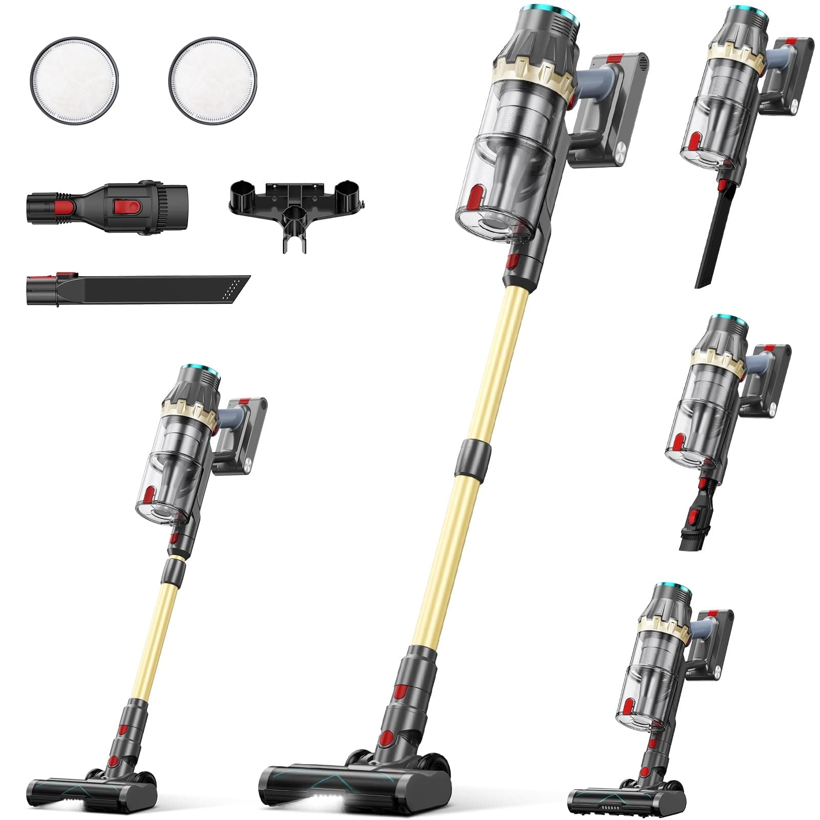 🌟 Linkifly Akku Staubsauger | 48000Pa/550W/70Mins Kabellos 🌟