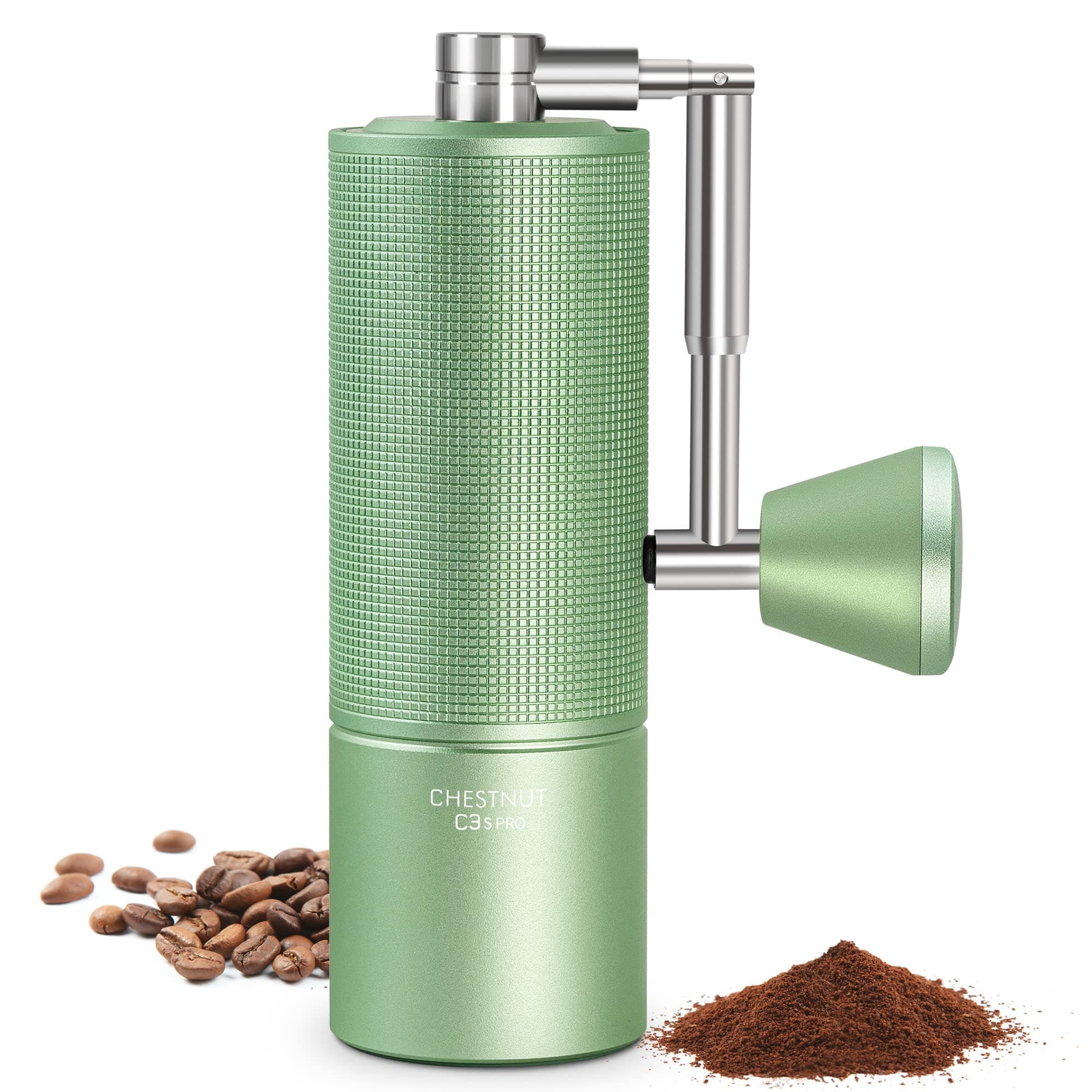 TIMEMORE Chestnut C3s PRO Kaffeemühle Manuell 🌟 Upgrade Ganzmetallgehäuse 🌿 Espresso bis French Press - Grün C3S PRO Grün