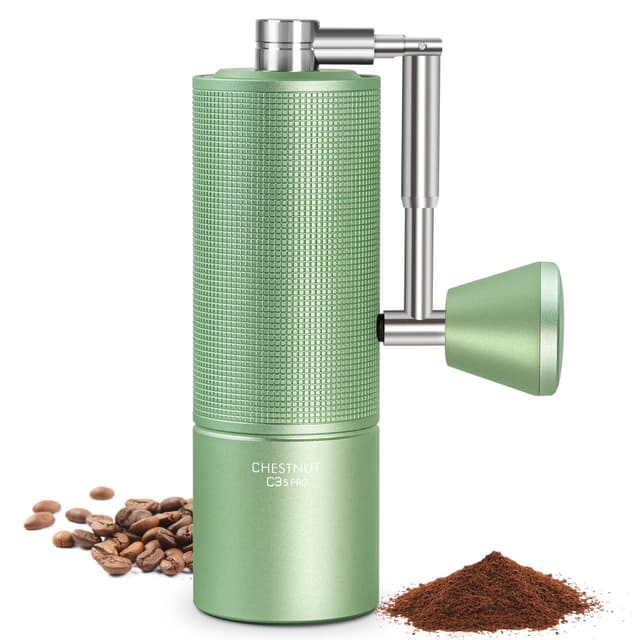 TIMEMORE Chestnut C3s PRO Kaffeemühle Manuell 🌟 Upgrade Ganzmetallgehäuse 🌿 Espresso bis French Press - Grün C3S PRO Grün