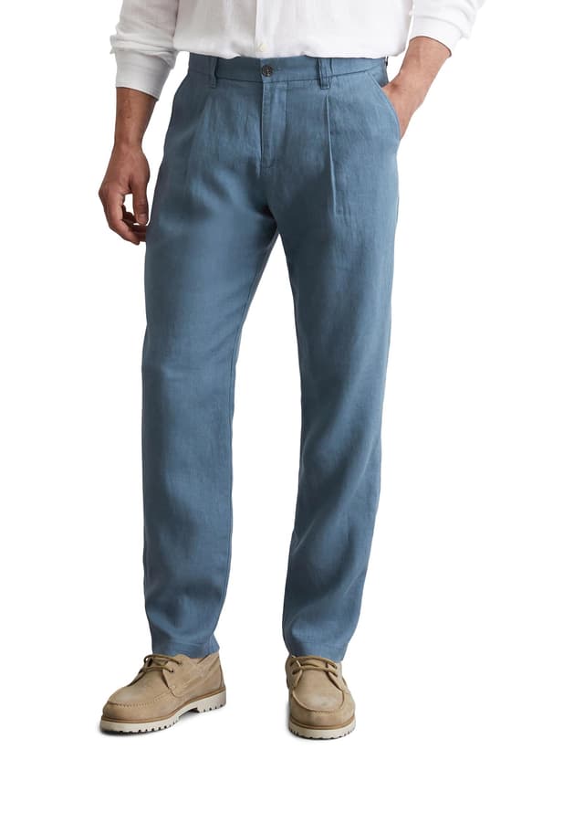 Angebot: Marc O'Polo Herren Leinenhose mit elastischem Bund lang 32W / 36L Storm ⚡