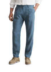Angebot: Marc O'Polo Herren Leinenhose mit elastischem Bund lang 32W / 36L Storm ⚡