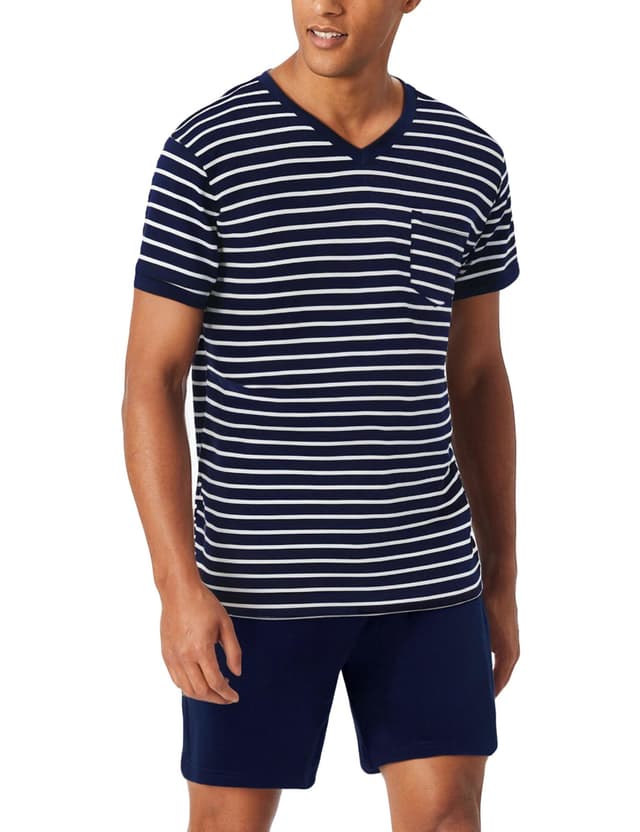 🌙 Aseniza Schlafanzug Herren Kurz Pyjama Set für Männer XL Marine 🌟