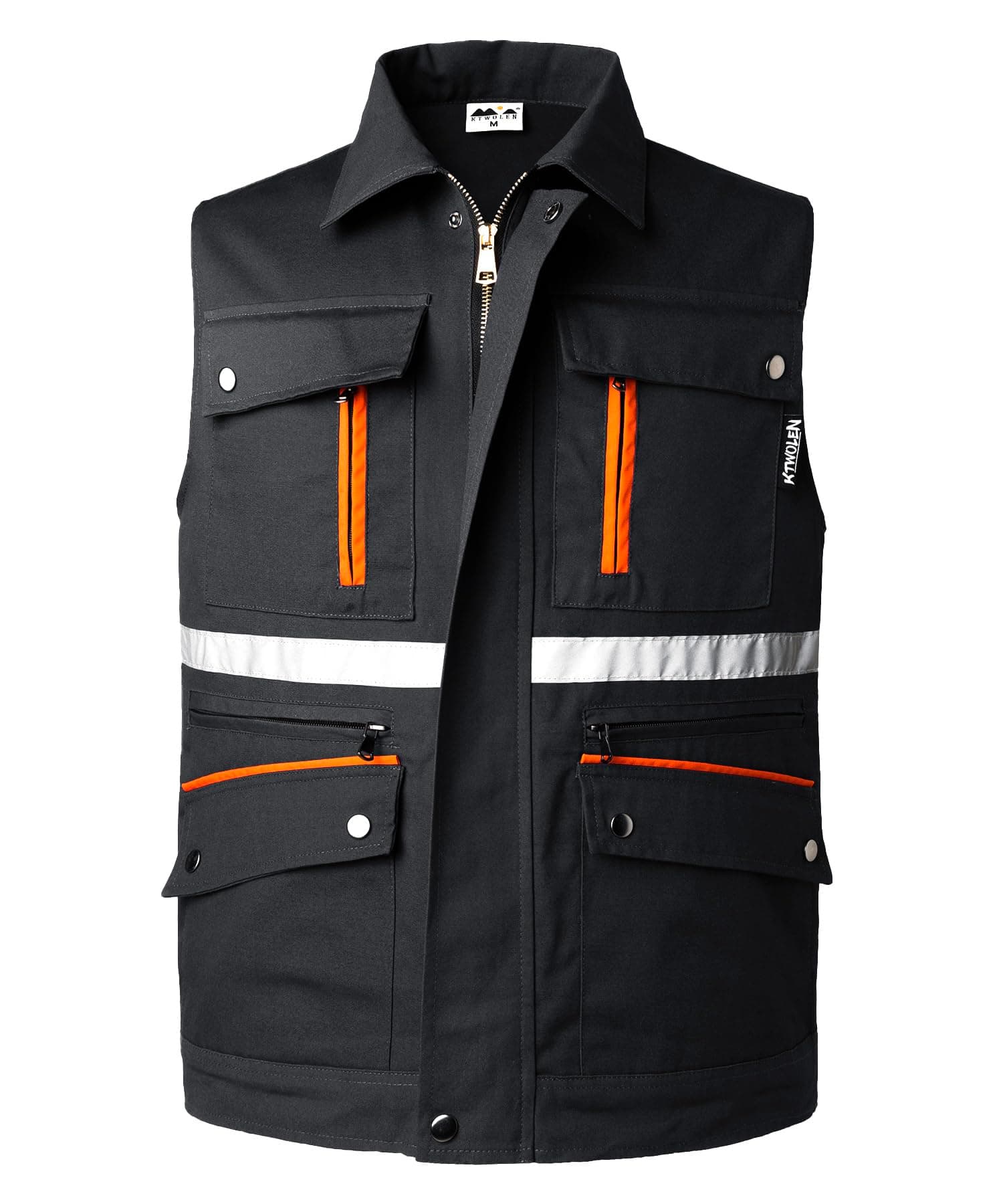 🎣📸 KTWOLEN Herren Anglerweste Fotografie Safari Weste mit Vielen Taschen Ärmellos Jagdweste Schwarz XL