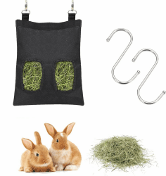 Kaninchen Heutasche mit S-Haken 🐇 Starkes Material, einfach zu installieren!