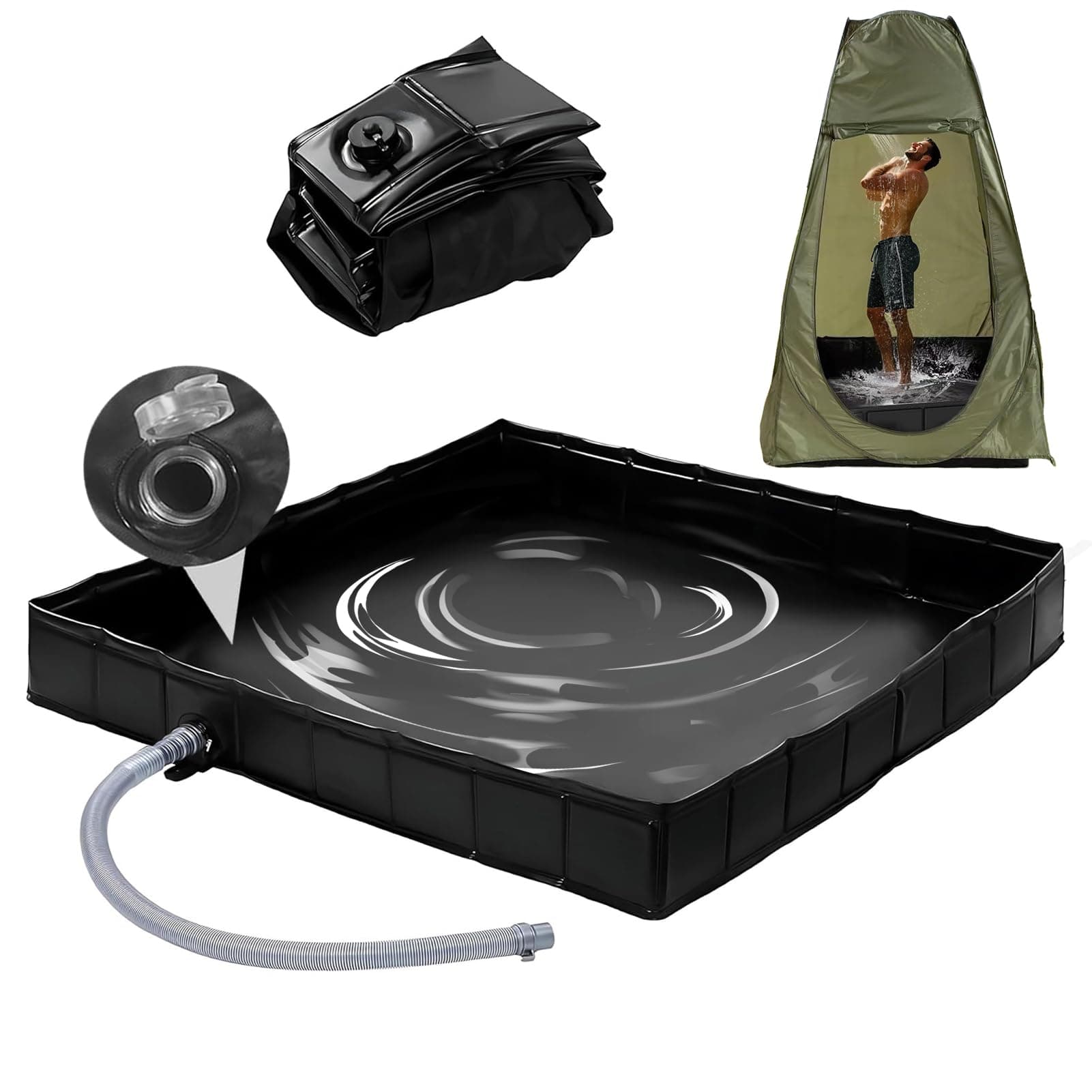 GOZYLA Faltbare Duschbasis Tragbare Duschwanne 🚿