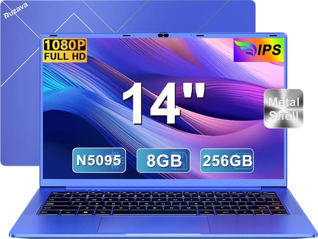 Angebot: Laptop 14 Zoll FHD IPS Display, Win11, Celeron N5095, 8GB RAM, 256GB SSD - Violett Purple 💻🚀