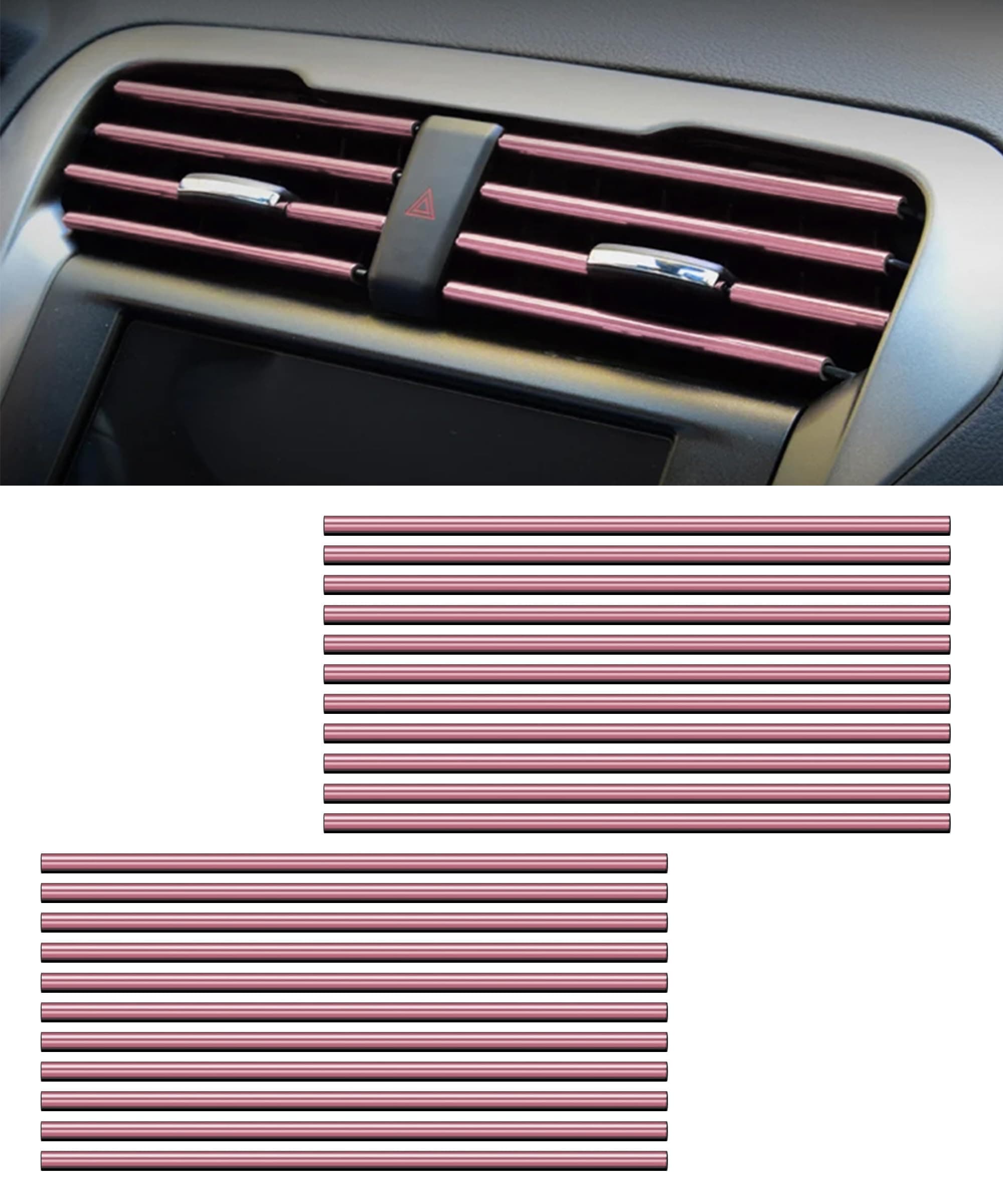 🚗Flaconi 20PCS Auto Lüftungsschlitz Dekoration - Eisrosa🚗