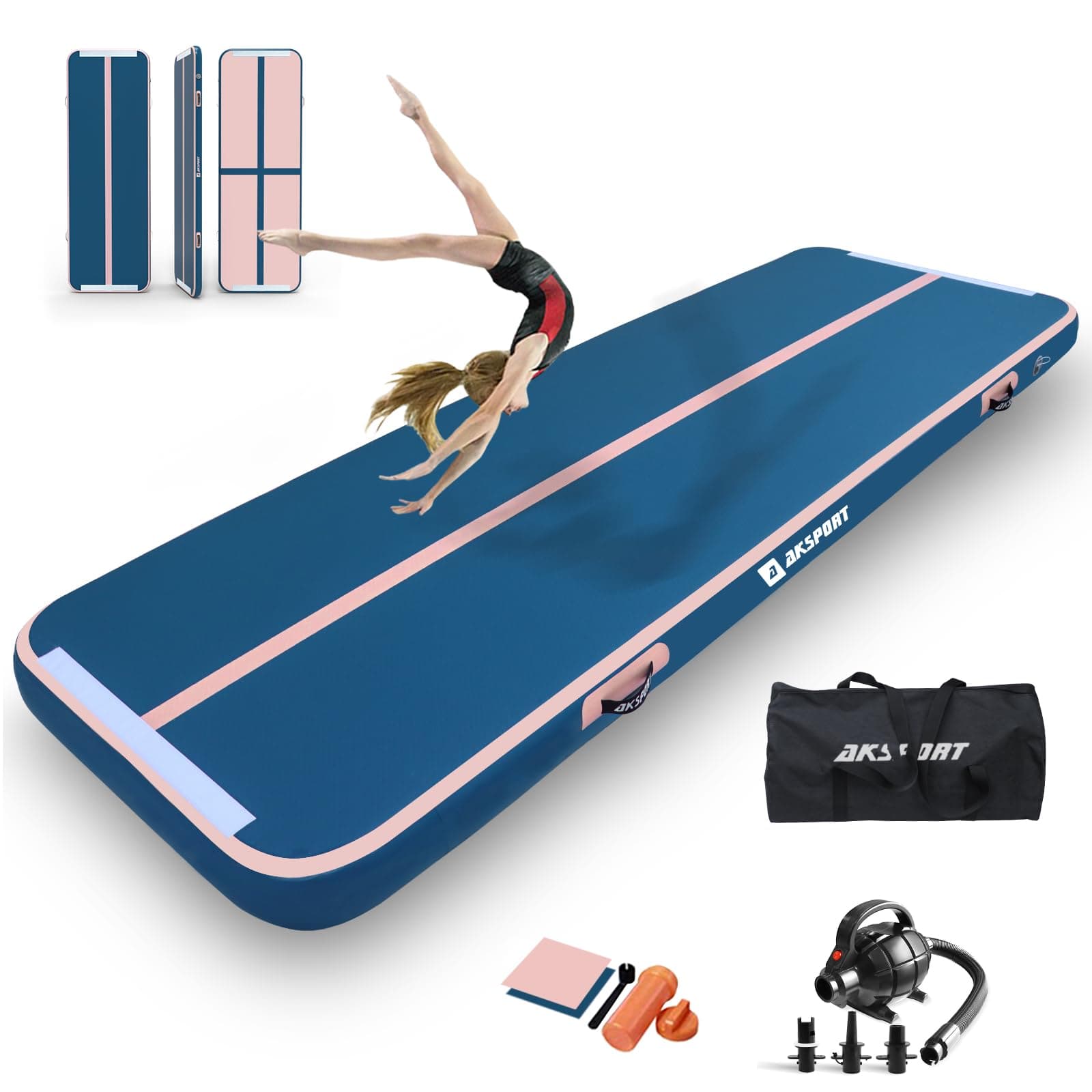 AKSPORT Air Matte Track Tumbling Matte, Aufblasbar Gymnastikmatte