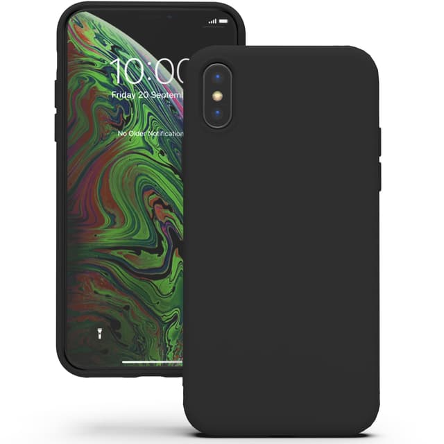 YATWIN iPhone X/XS Silikon Handyhülle 📱🛡️ Premium Schutz in Schwarz