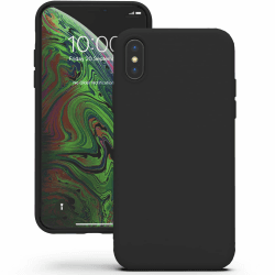 YATWIN iPhone X/XS Silikon Handyhülle 📱🛡️ Premium Schutz in Schwarz