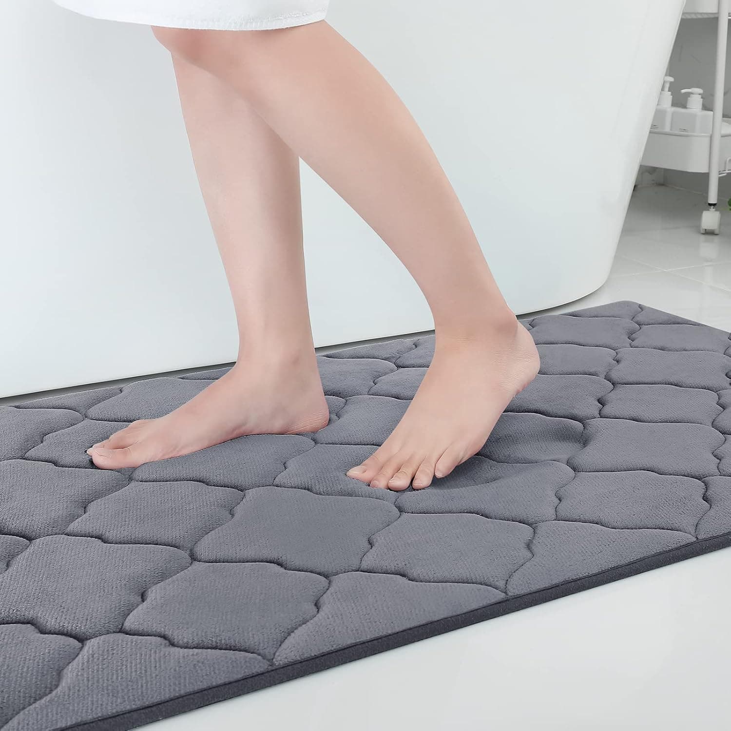 Homaxy Memory Foam Badezimmerteppich 🛁🌟 Rutschfest und Saugfähig