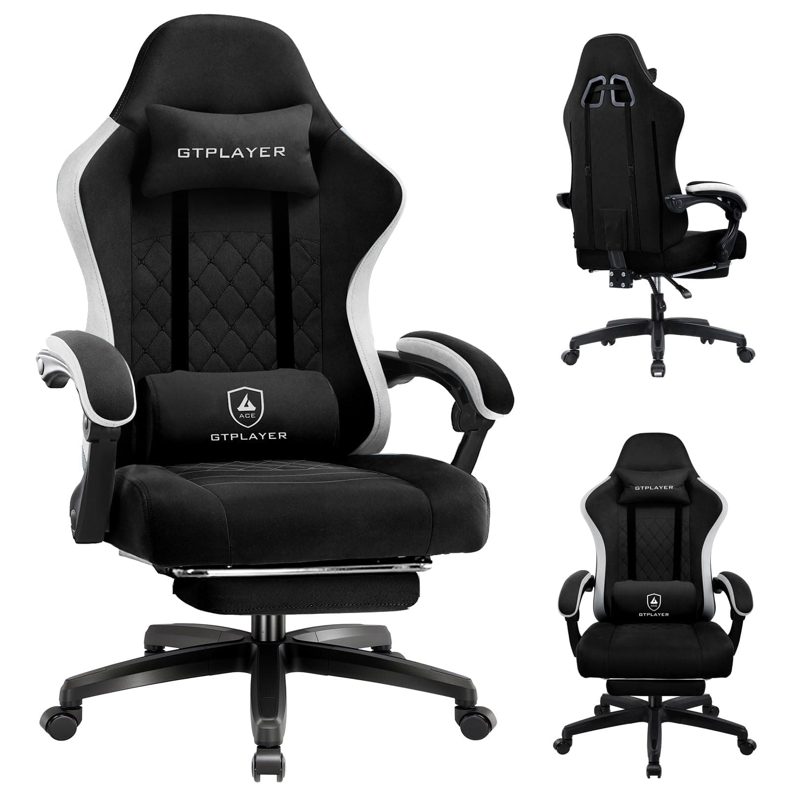 🎮 GTPLAYER Gaming Stuhl mit Stoffoberfläche und Fußstütze 🌟