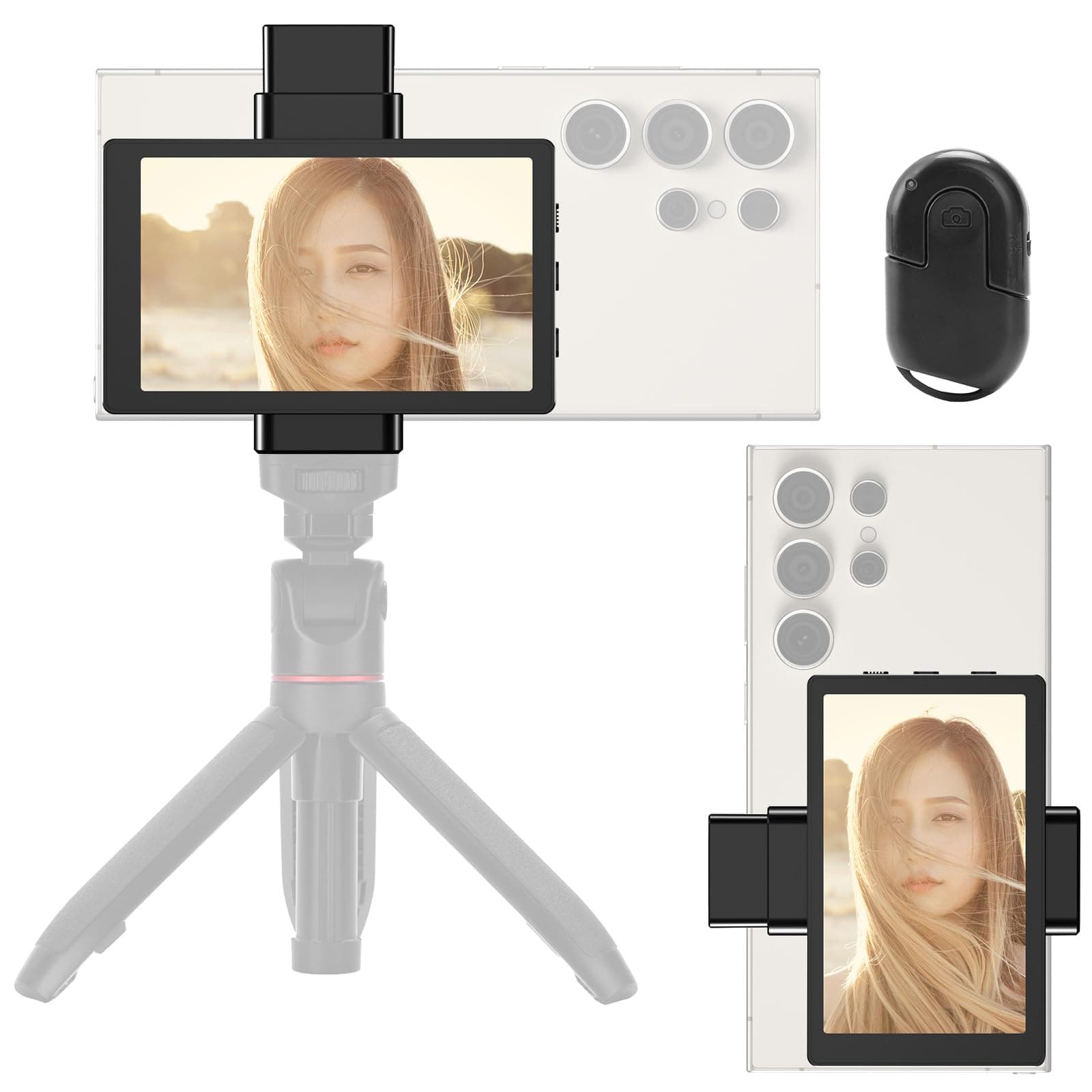 📱🔥 Newmowa Phone Vlog Selfie Monitor Bildschirm mit Magnetischer Telefonhalterung