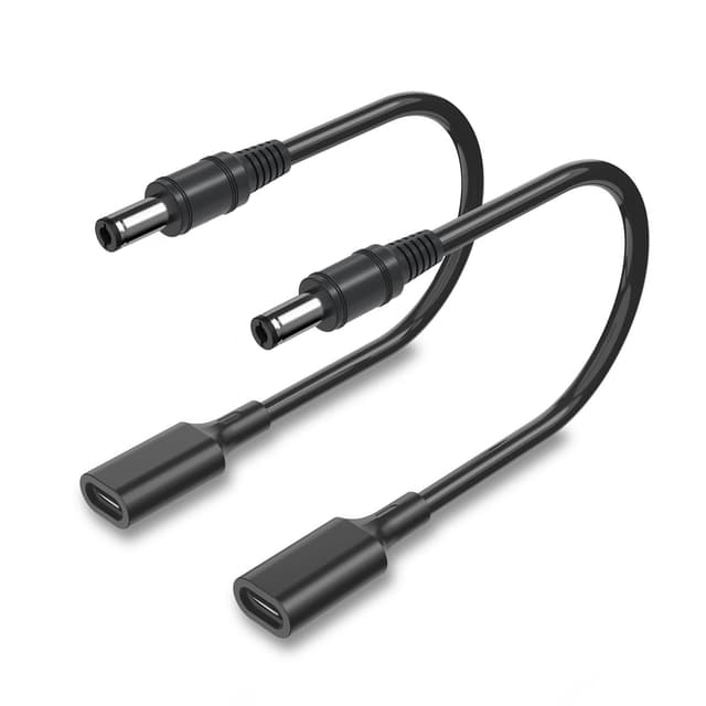 🔌 CYD (2 Stück 1 Fuß) USB-C auf 5.5x2.1mm 15W 5V Kabel, Typ C weibliches auf DC 5,5 x 2,1 mm Adapter