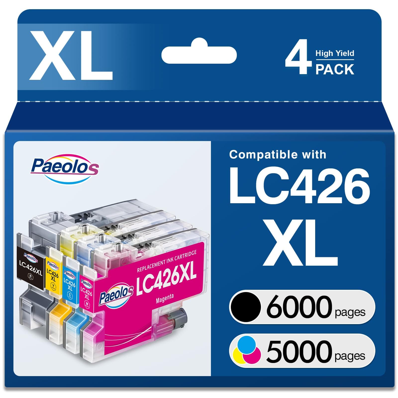 LC426XL LC426-XL 6000/5000 Seiten Pigment (hohe Ergiebigkeit) Druckerpatronen Multipack