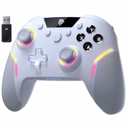 EasySMX X20 Wireless Controller PC mit RGB, Bluetooth Controller mit 2 in 1 Trigger & abnehmbare Hall Joystick & Mechanische Tasten