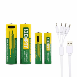 SZEMPTY 2 AA + 2 AAA Lithium wiederaufladbare Batterien 🌟