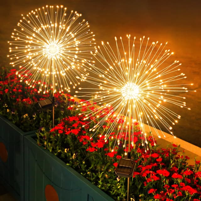 Solarlampen für Außen Garten 120 LED Warmweiß Gartendeko 🌼🌞