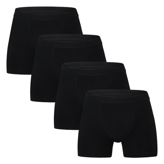 🩲 4er Pack Herren Baumwolle Boxershorts - Bequeme Retroshorts mit Eingriff