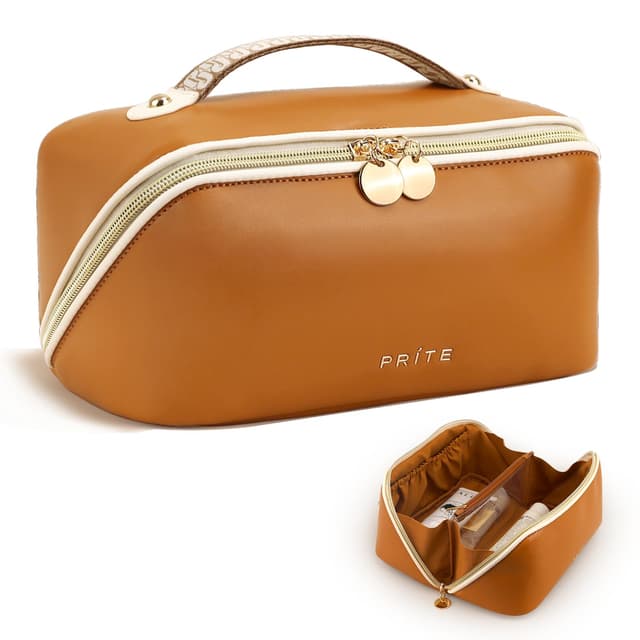 Prite Große Kapazität Kosmetiktasche 👝 Tragbare Reise Make Up Tasche 🧳