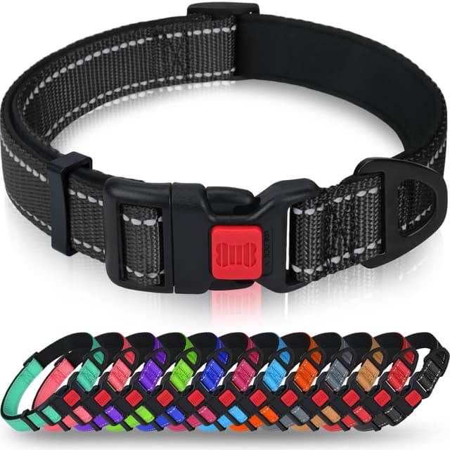 🐶🔥 Angebot: Taglory Hundehalsband für Große Hunde in Schwarz L 🖤