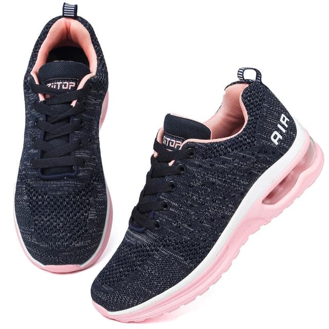 Damen Laufschuhe Sneaker mit Luftpolster - Blau Rosa 🏃‍♀️