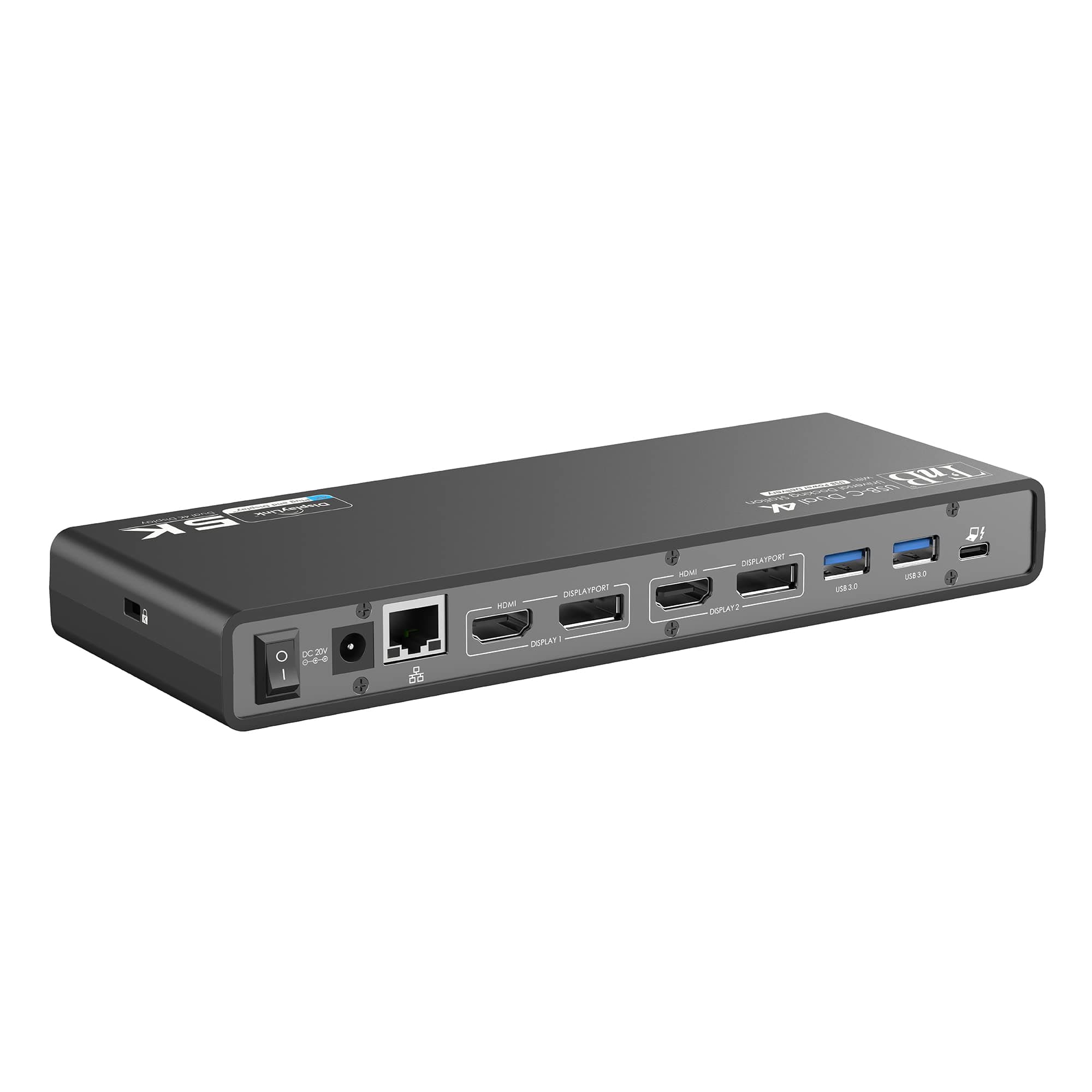 T'NB Dockingstation mit Doppelbildschirm, 4K60 Hz, 14-in-1, HDMI und DisplayPort, Grau 🖥️🔌
