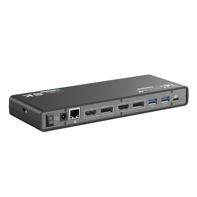 T'NB Dockingstation mit Doppelbildschirm, 4K60 Hz, 14-in-1, HDMI und DisplayPort, Grau 🖥️🔌