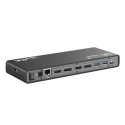 T'NB Dockingstation mit Doppelbildschirm, 4K60 Hz, 14-in-1, HDMI und DisplayPort, Grau 🖥️🔌