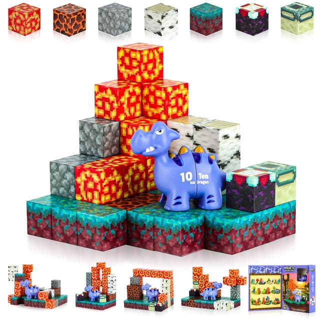 🦕 Beedove Magnetische Bausteine - Dinosaurier Abenteuer Set 🧩🦖