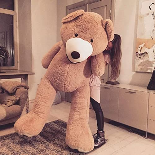 XXL Teddybär mit Waschbarem Bezug | 200 cm Kuschelbär 🧸 | Riesen Teddy mit strapazierfähigem Reißverschluss